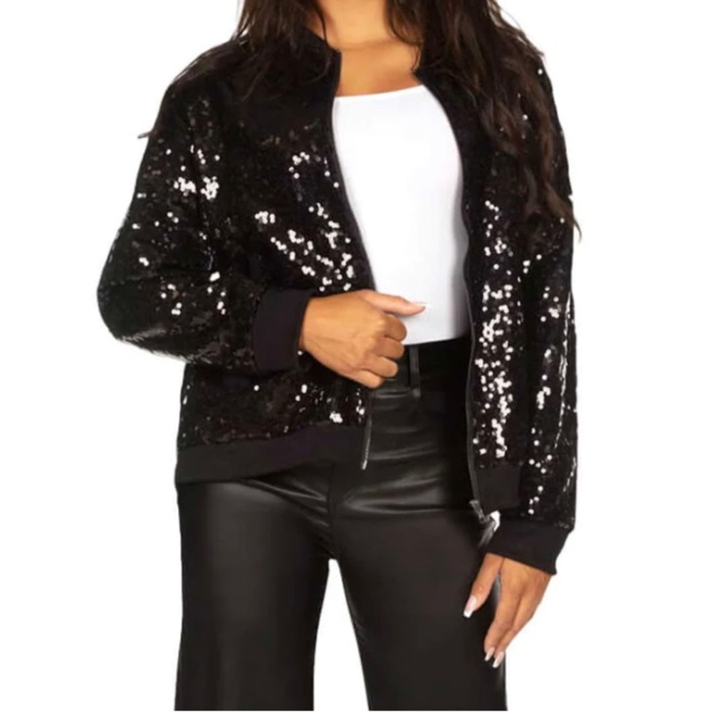 Sequin bomber jacket size women’s XL